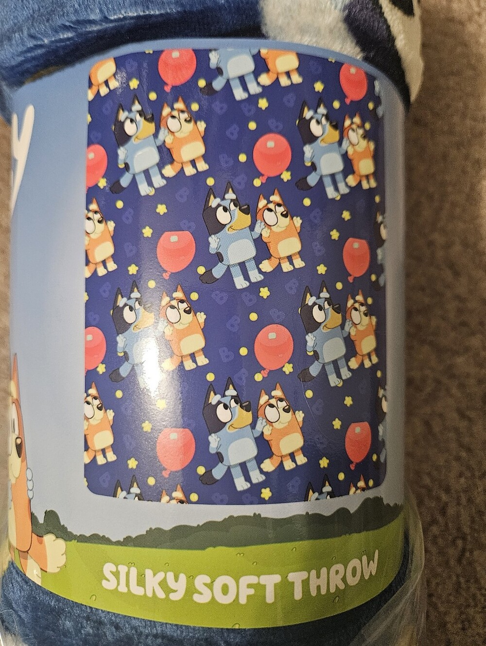 Bluey Balloon Silky Soft Throw Blanket